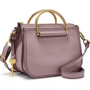 Fossil Ryder Leather Mini Satchel Orchid Tint